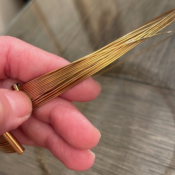 Vintage Multiple Gold-tone wire Collar Necklace - Picture 7 of 15